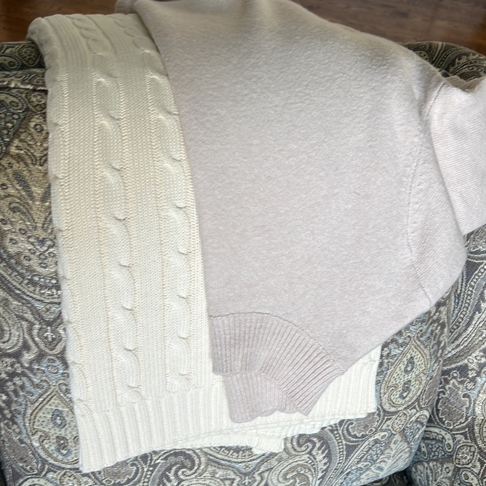 LOFT Sweater Short Sleeve in Palest Pink SZ M - Picture 7 of 7